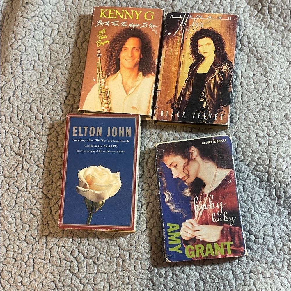 Set of Four vintage Music Cassette Tapes